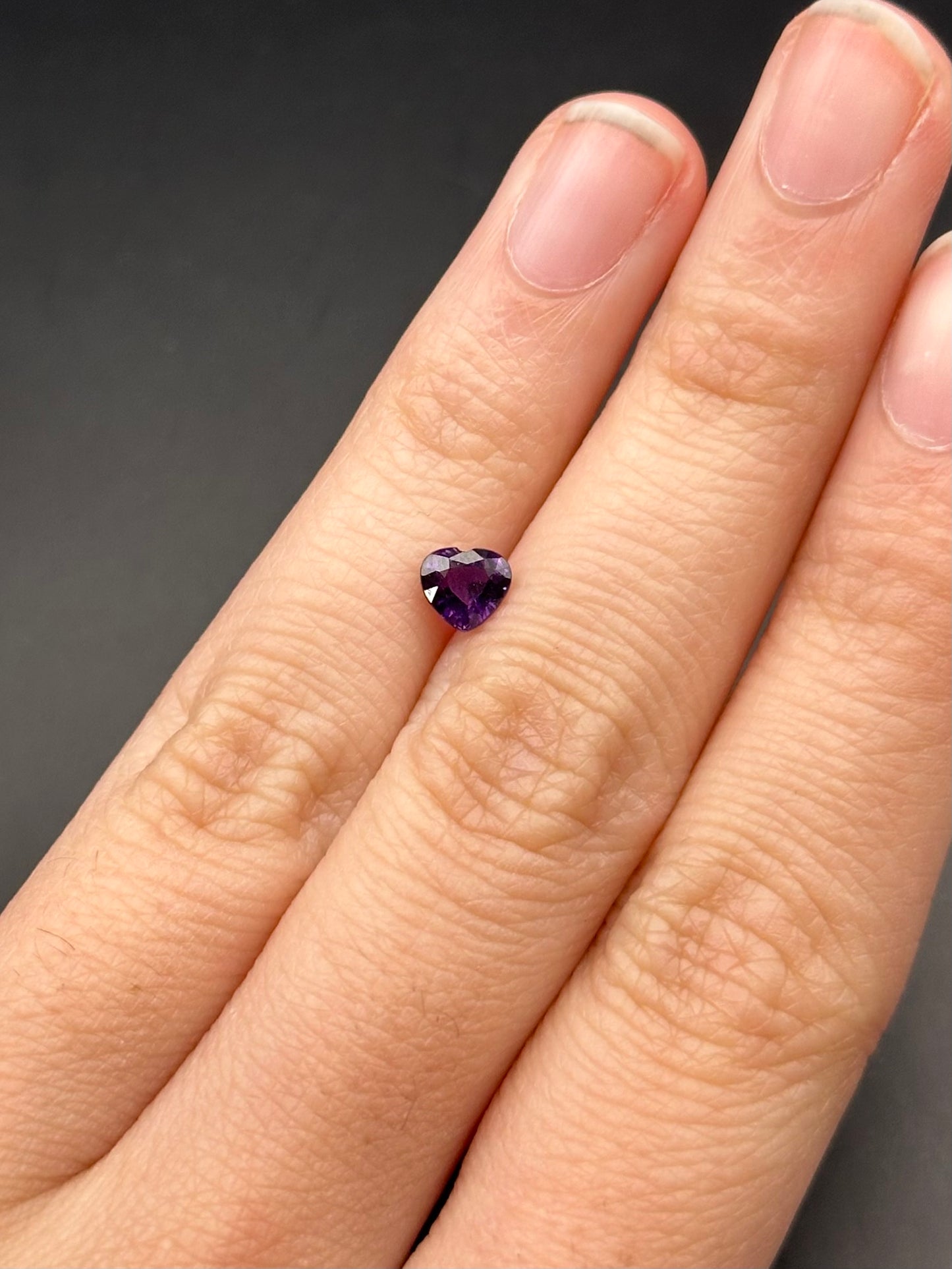 Purple Sapphire (heart) - .61 ct