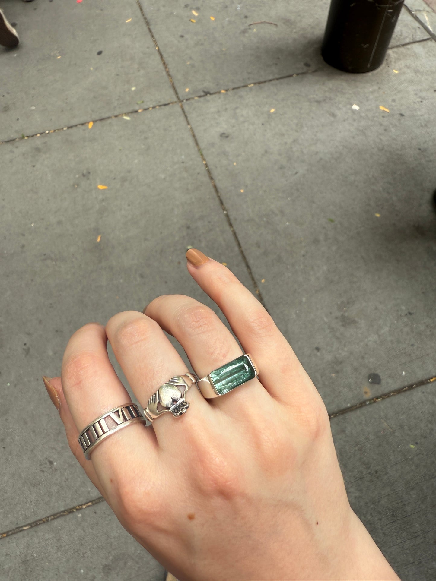 Alison Lin Half Bezel Tourmaline Signet Ring