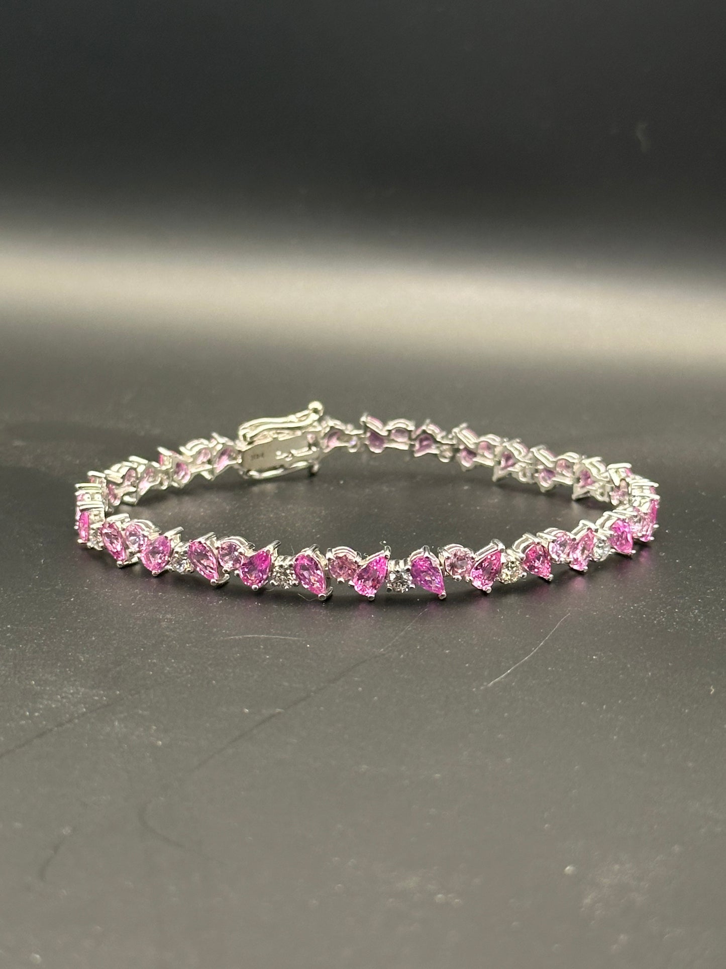 Alison Lin Pink Sapphire Tennis Bracelet
