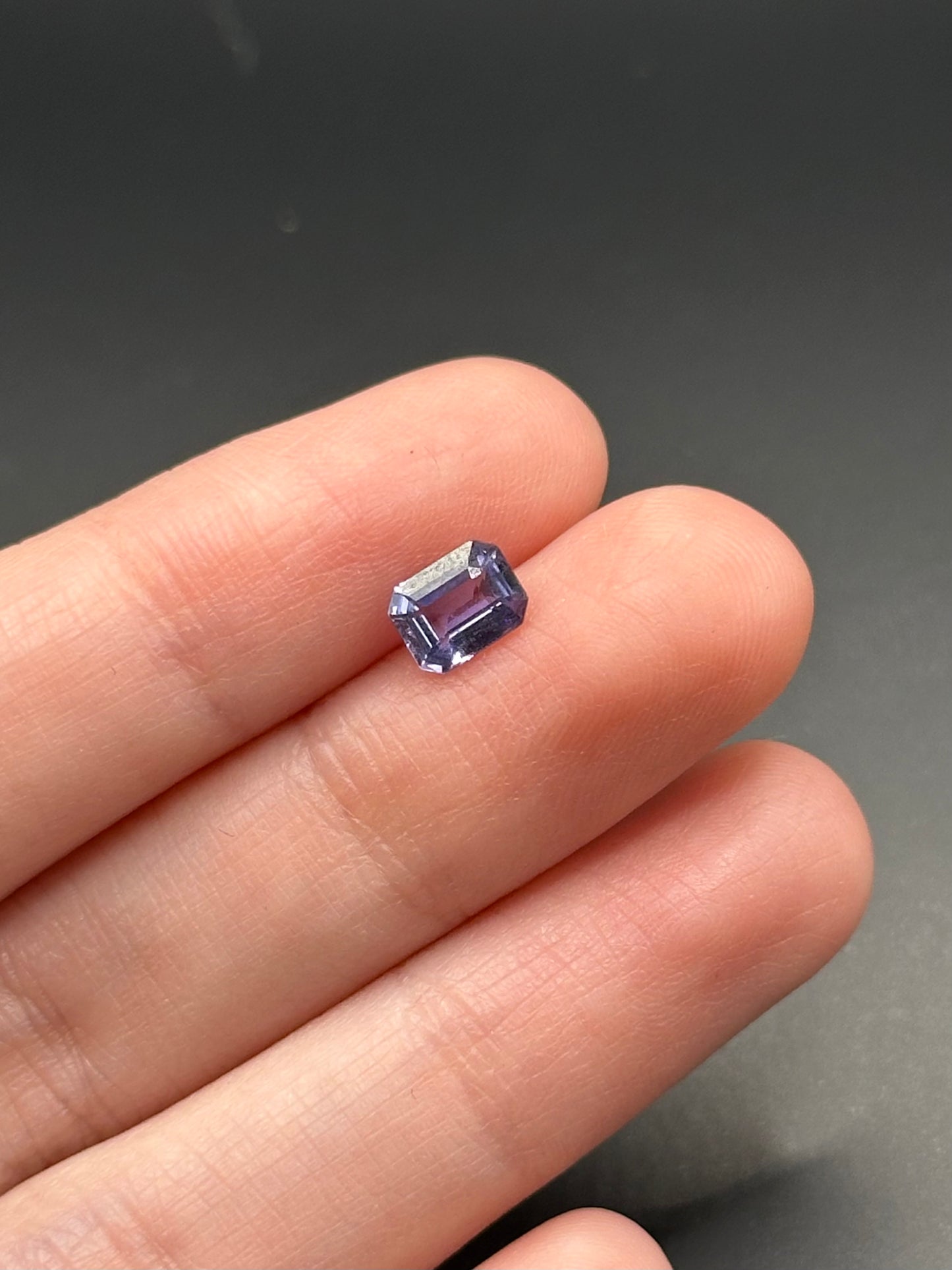 Purple Sapphire - .78 ct Emerald Cut