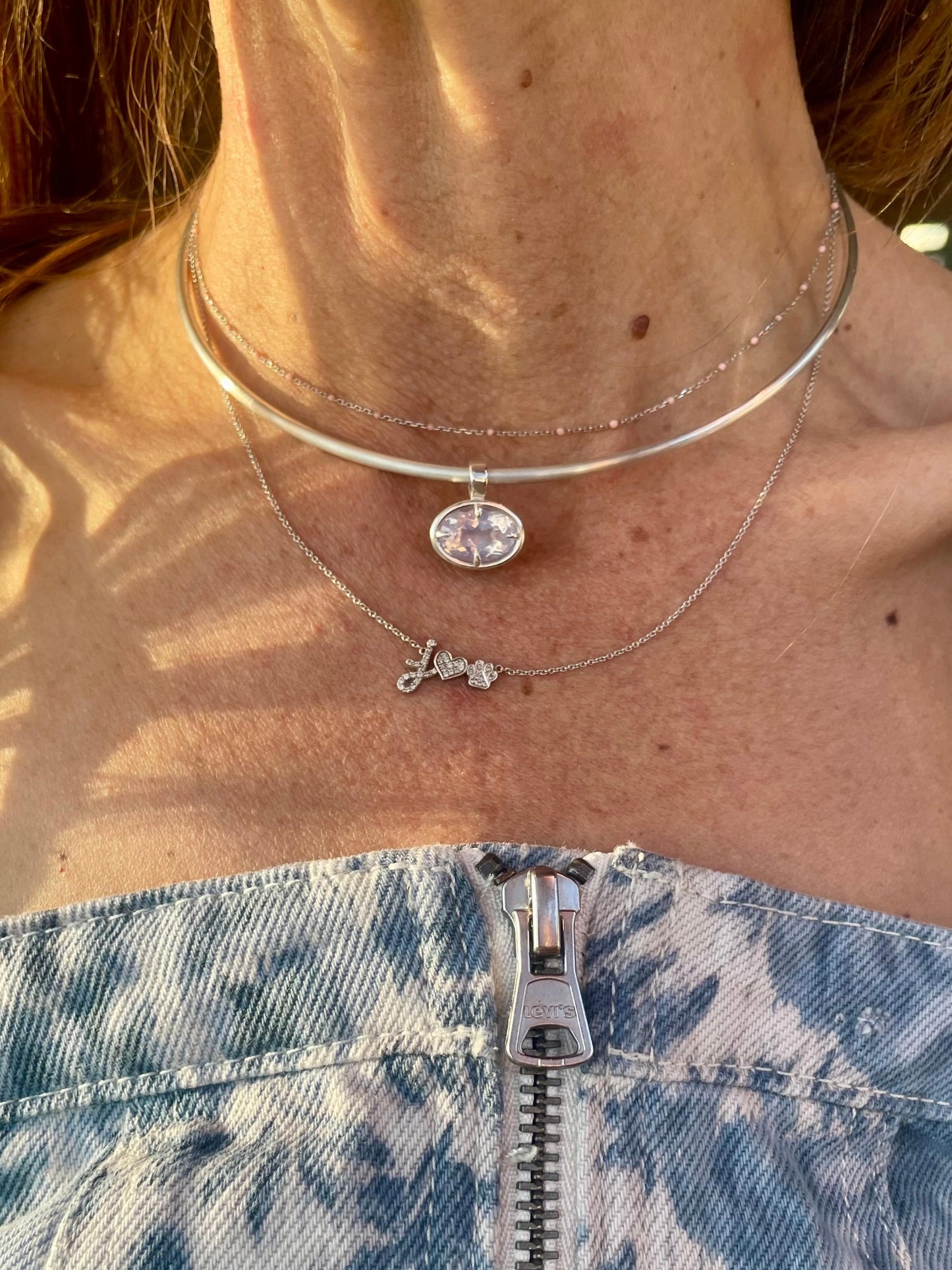 Alison Lin Lavender Moon Quartz Pendant