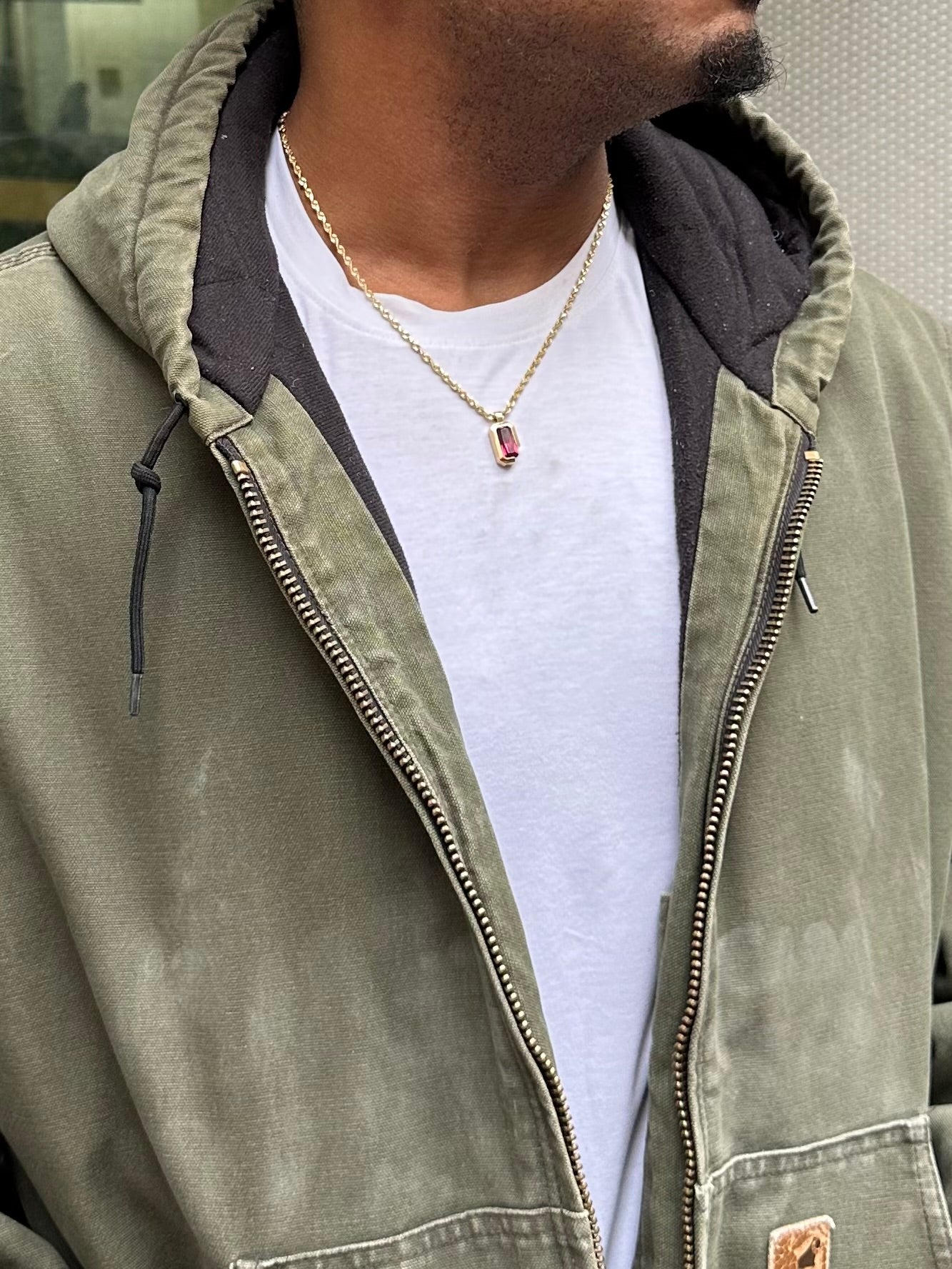 ‘I Love My Husband' Rhodolite Garnet Pendant