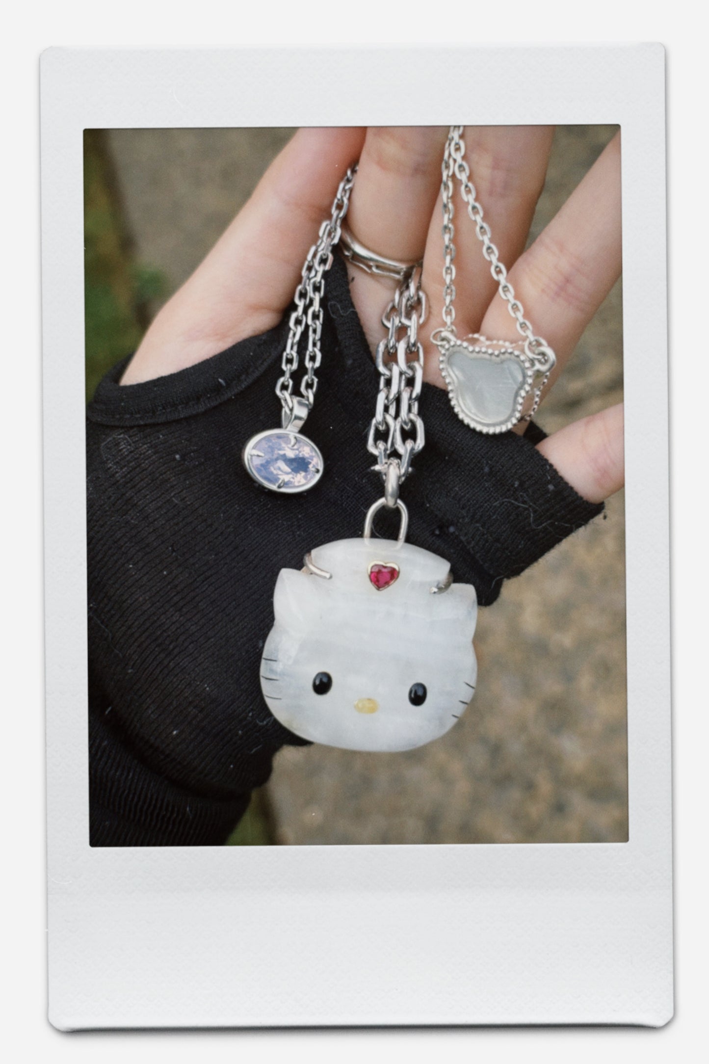 Hello Kitty Moonstone Pendant