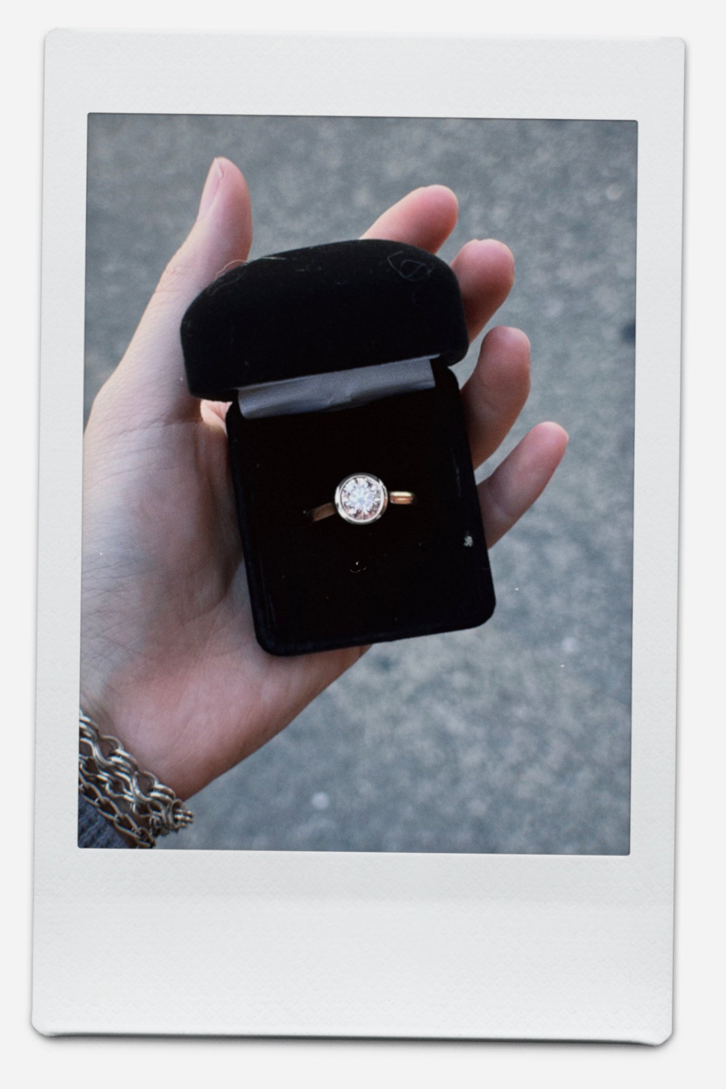 Alison Lin Pink Lab Diamond Bezel Set Ring