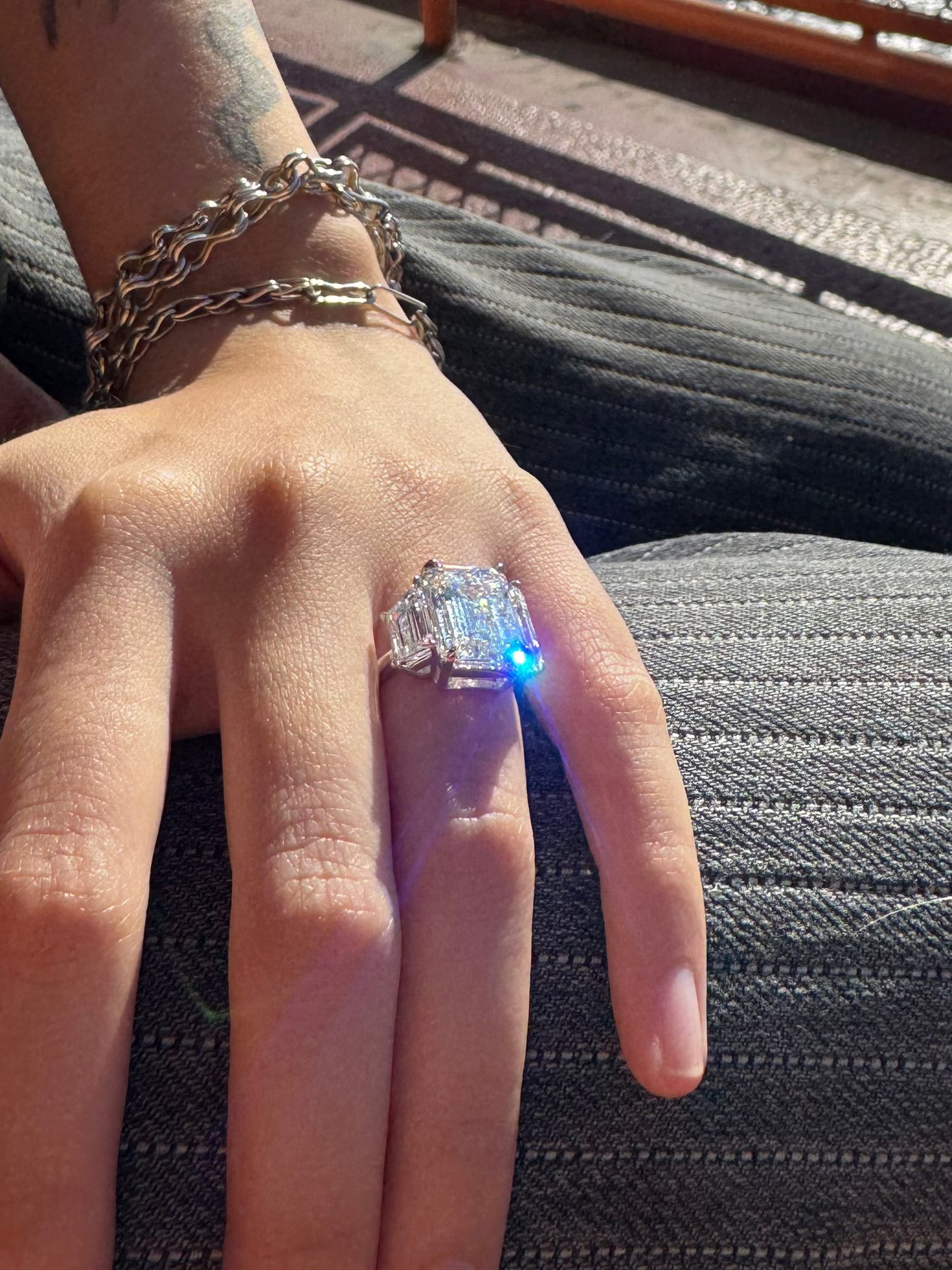 Emerald Cut Lab Diamond Ring