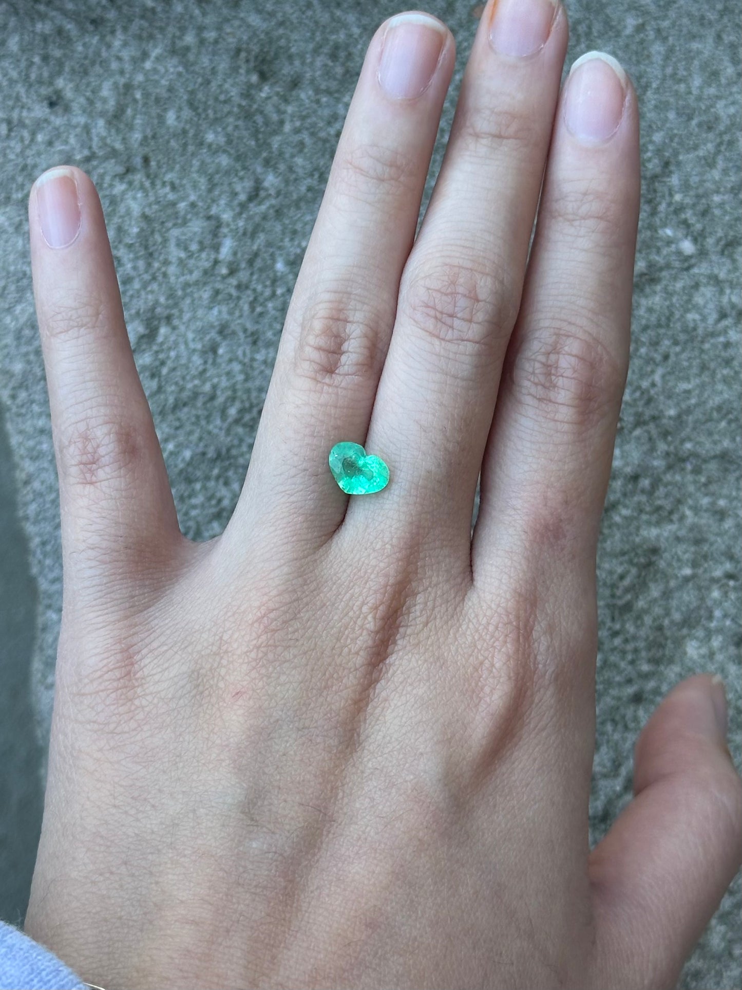 Colombian Emerald (heart) - .95 ct