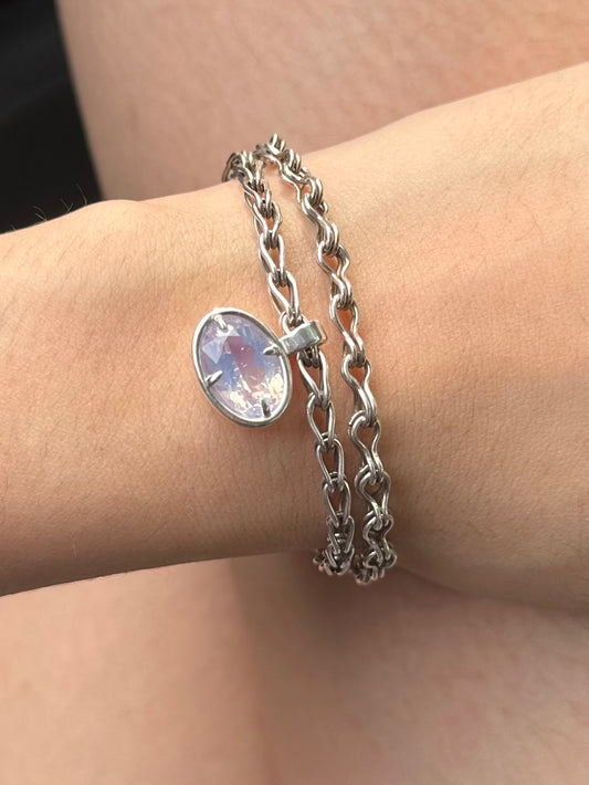 Alison Lin Lavender Moon Quartz Pendant