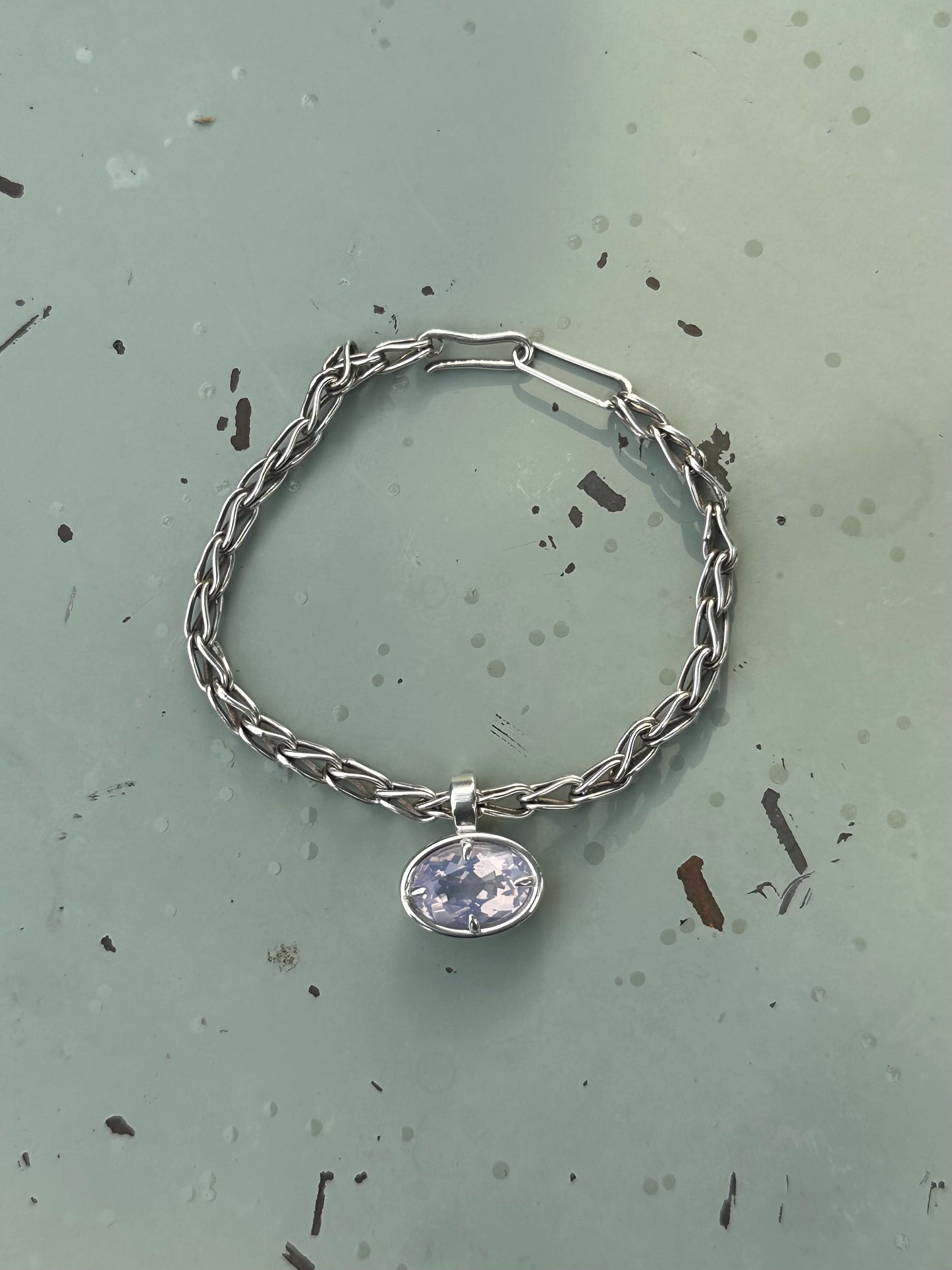 Alison Lin Lavender Moon Quartz Pendant