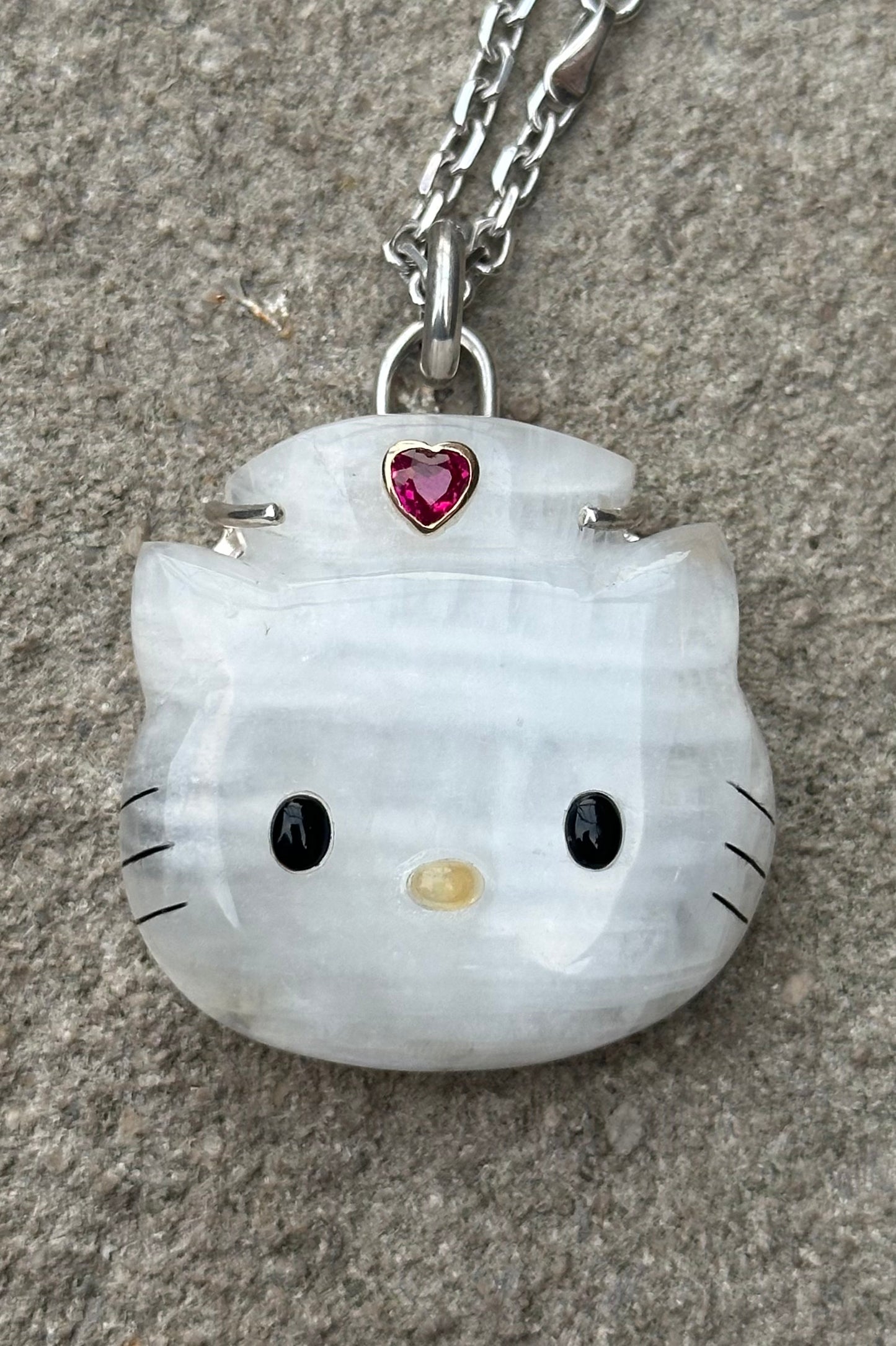 Hello Kitty Moonstone Pendant
