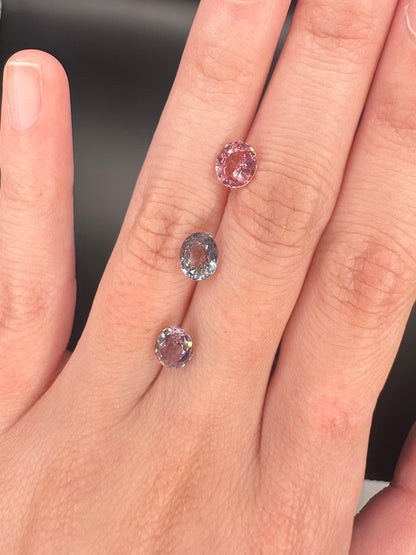 Pink, Blue and Purple spinel