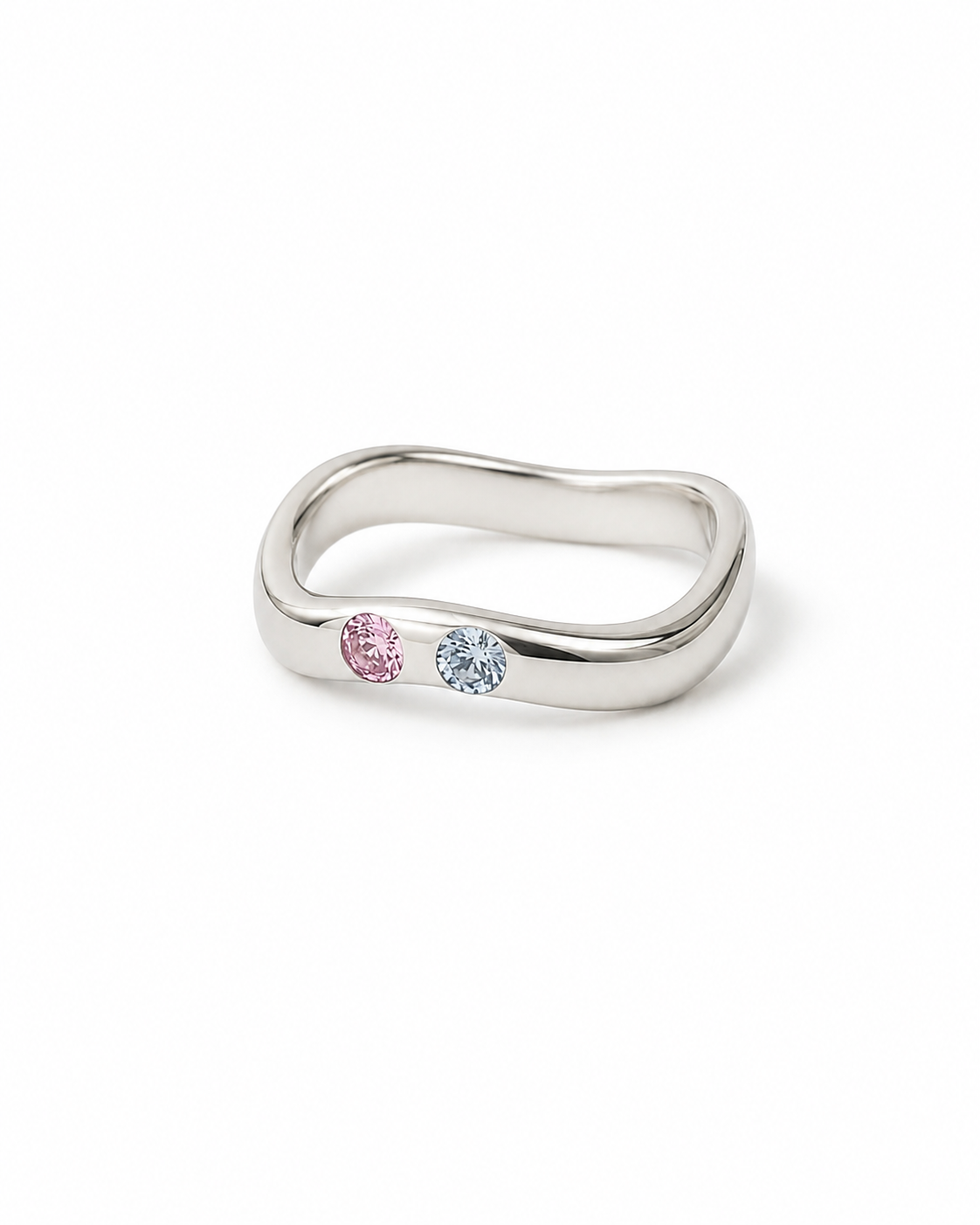 Flush Set Stackable Sapphire Rings