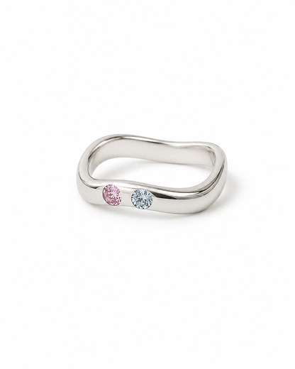 Flush Set Stackable Sapphire Rings