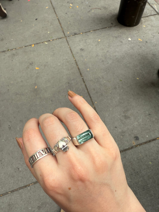 Alison Lin Half Bezel Tourmaline Signet Ring