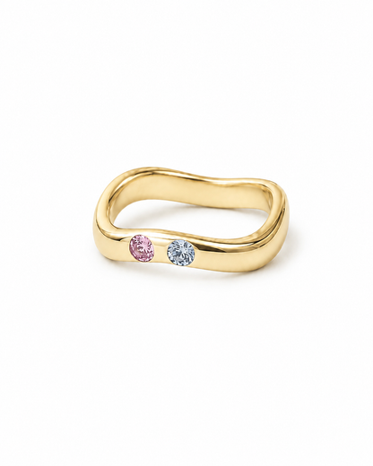 Flush Set Stackable Sapphire Rings