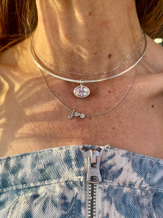 Alison Lin Lavender Moon Quartz Pendant