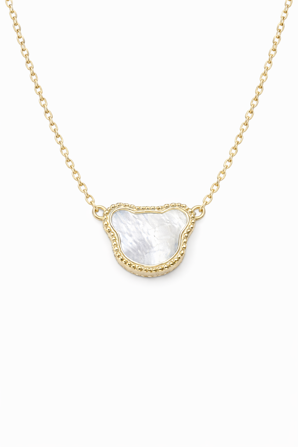 Mother of Pearl Bear Cleef Necklace