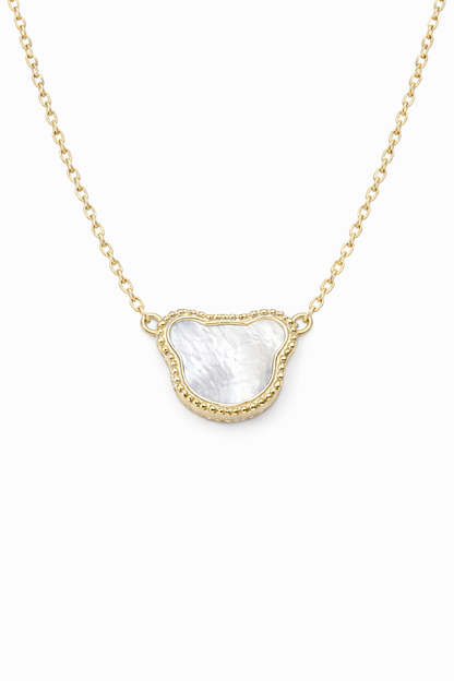 Mother of Pearl Bear Cleef Necklace