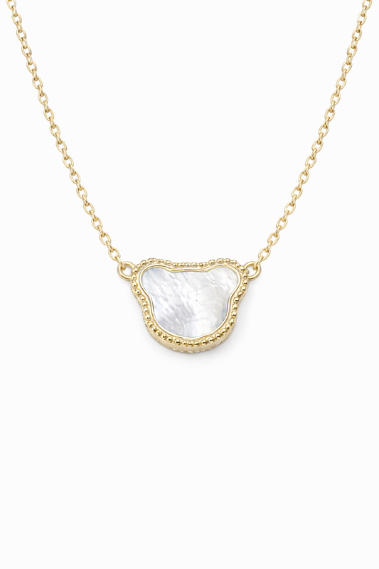 Mother of Pearl Bear Cleef Necklace
