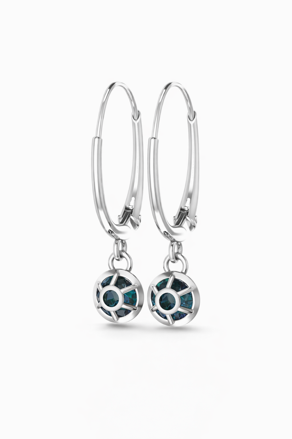 Blue Indicolite Tourmaline Earrings