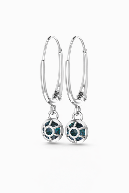 Blue Indicolite Tourmaline Earrings