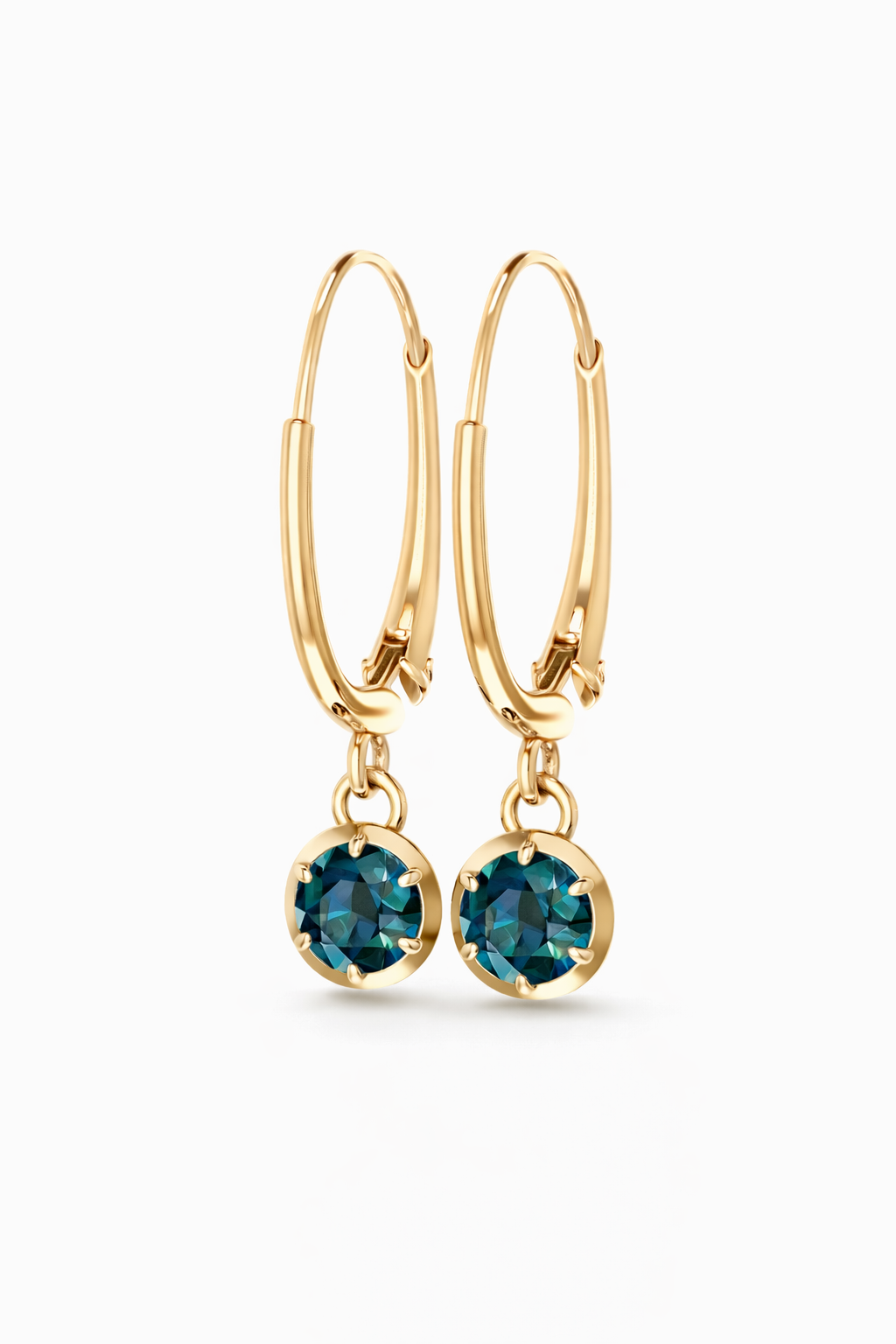 Blue Indicolite Tourmaline Earrings