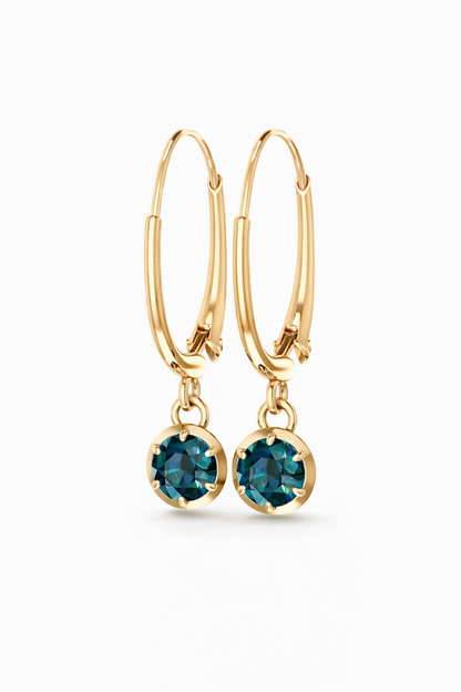 Blue Indicolite Tourmaline Earrings