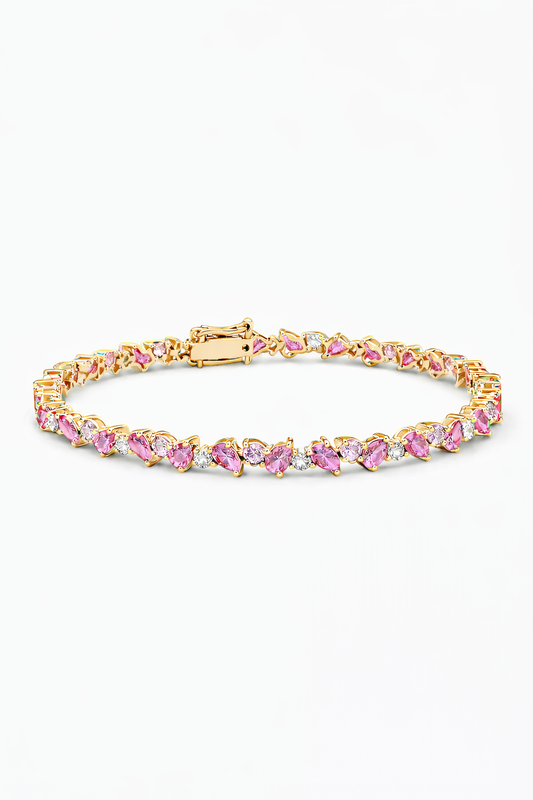Pink Sapphire Tennis Bracelet