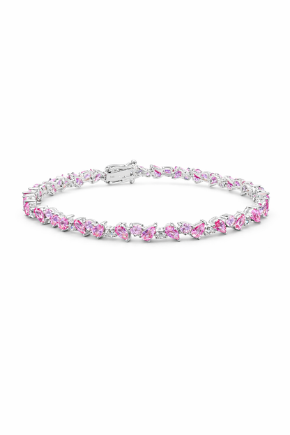 Pink Sapphire Tennis Bracelet