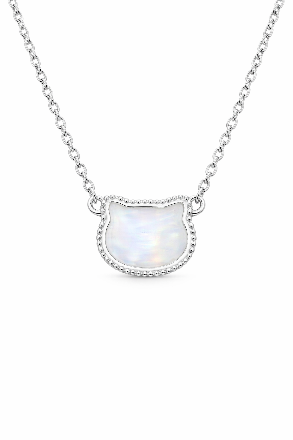 Mother of Pearl Kitty Cleef Necklace