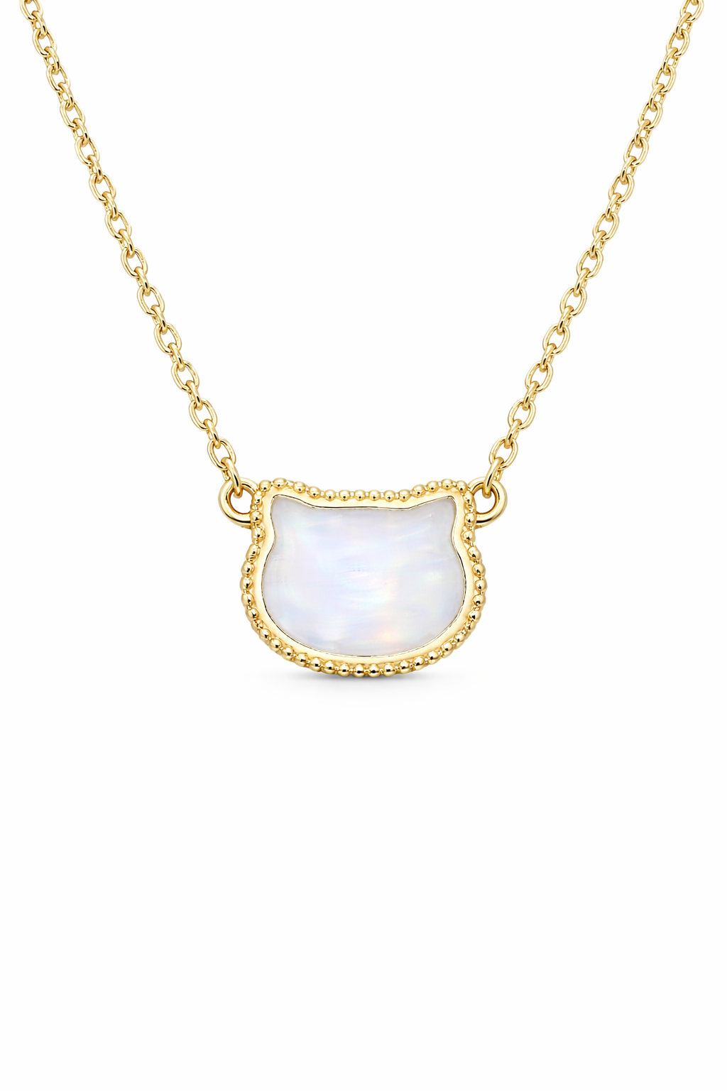 Mother of Pearl Kitty Cleef Necklace