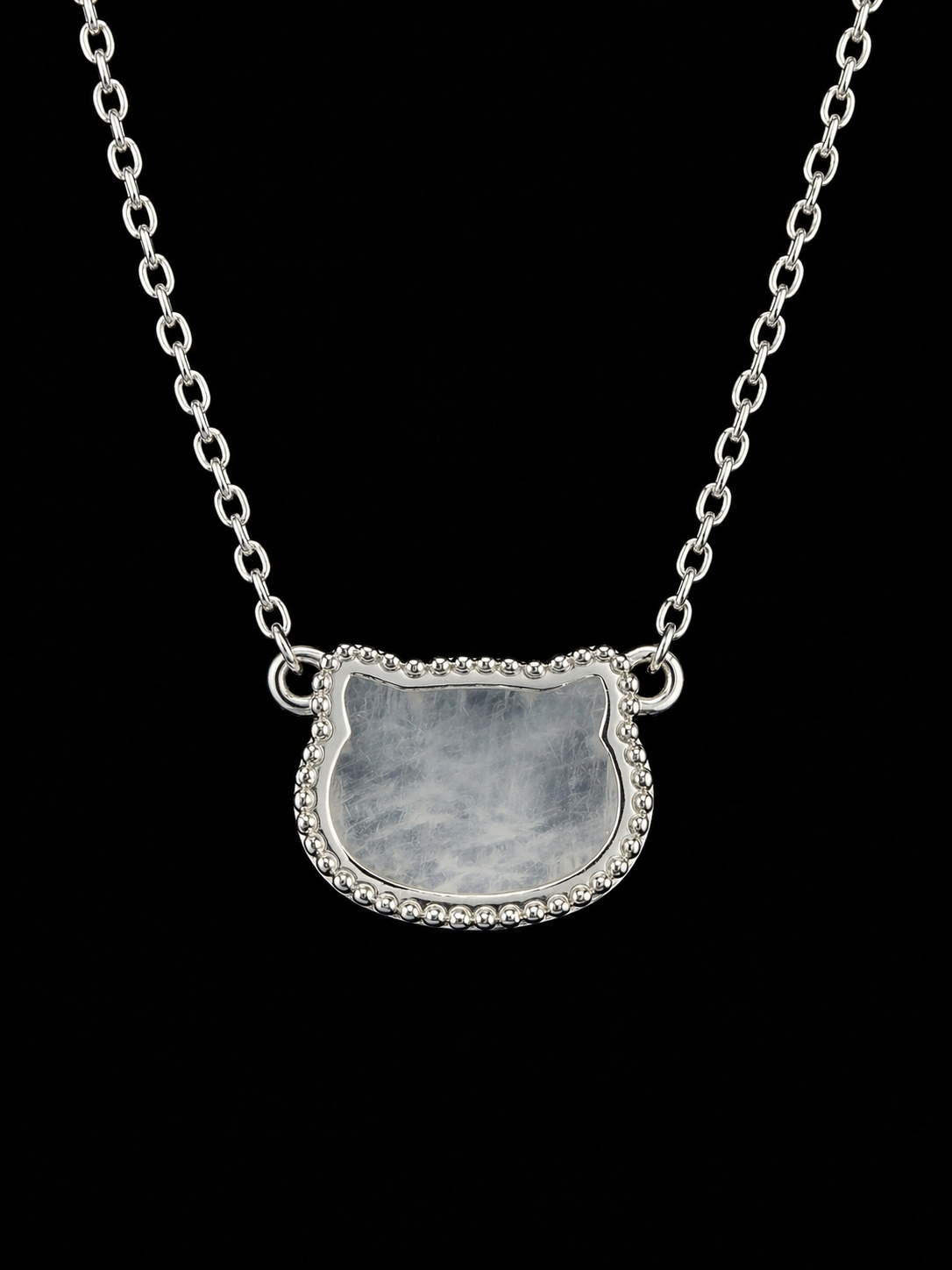 Moonstone Kitty Cleef Necklace