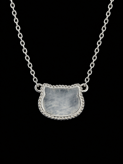 Moonstone Kitty Cleef Necklace
