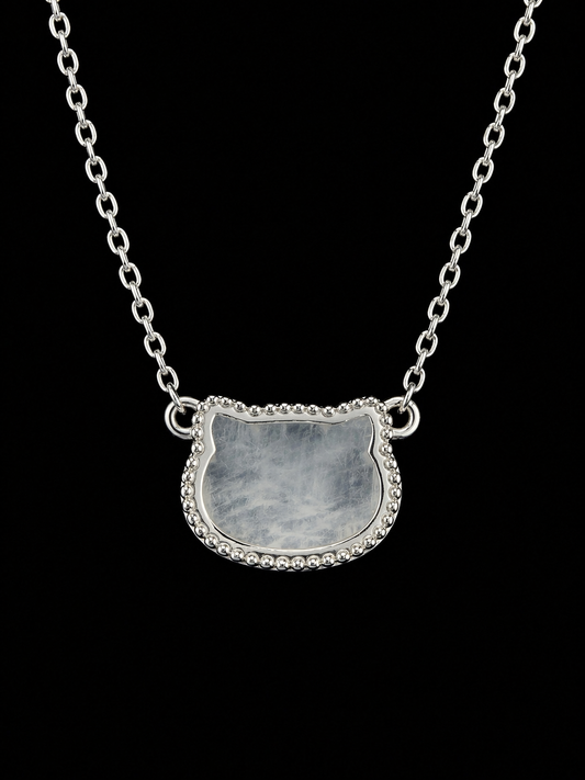 Moonstone Kitty Cleef Necklace