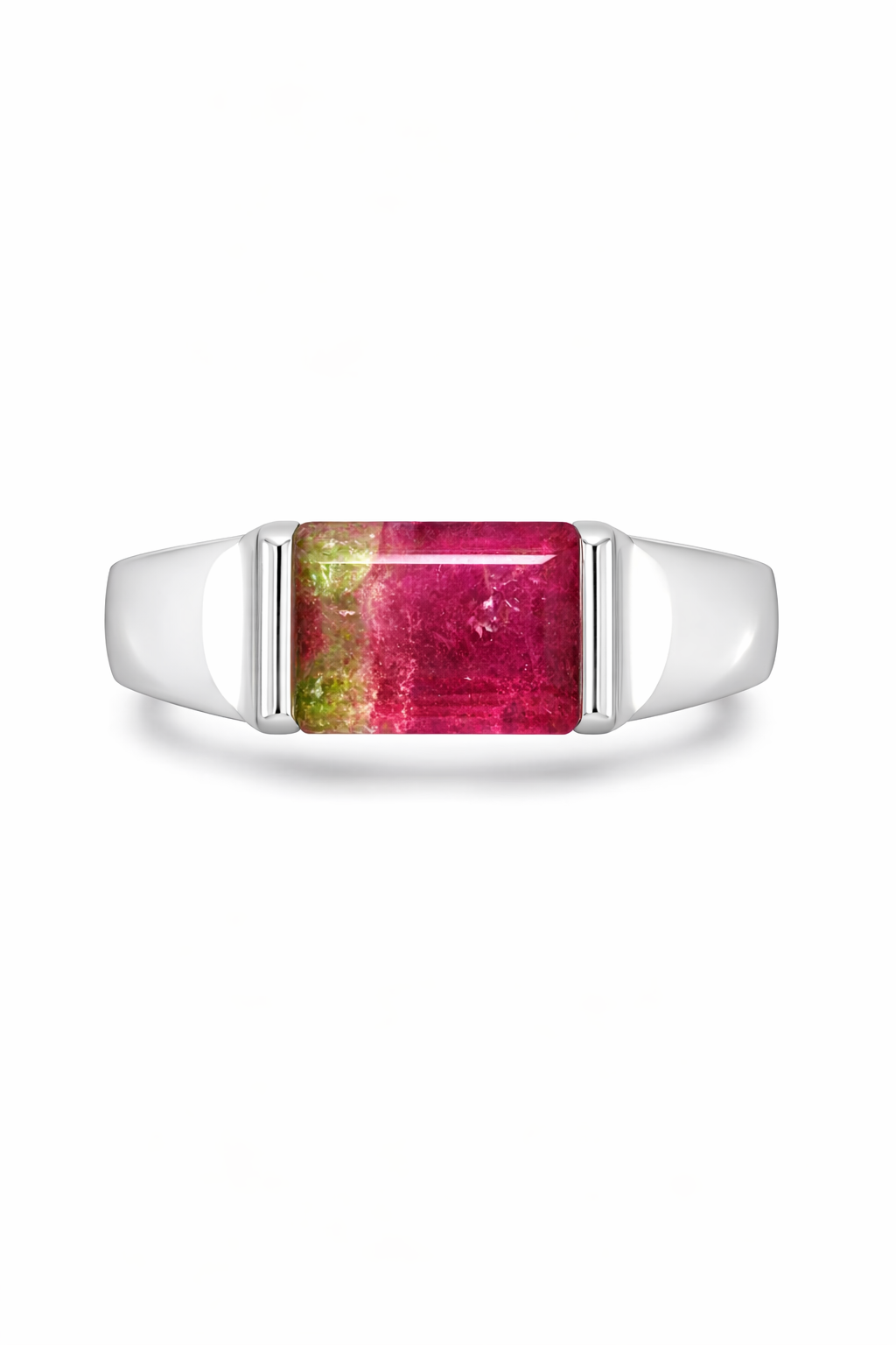 Half Bezel Watermelon Tourmaline Ring (mini)