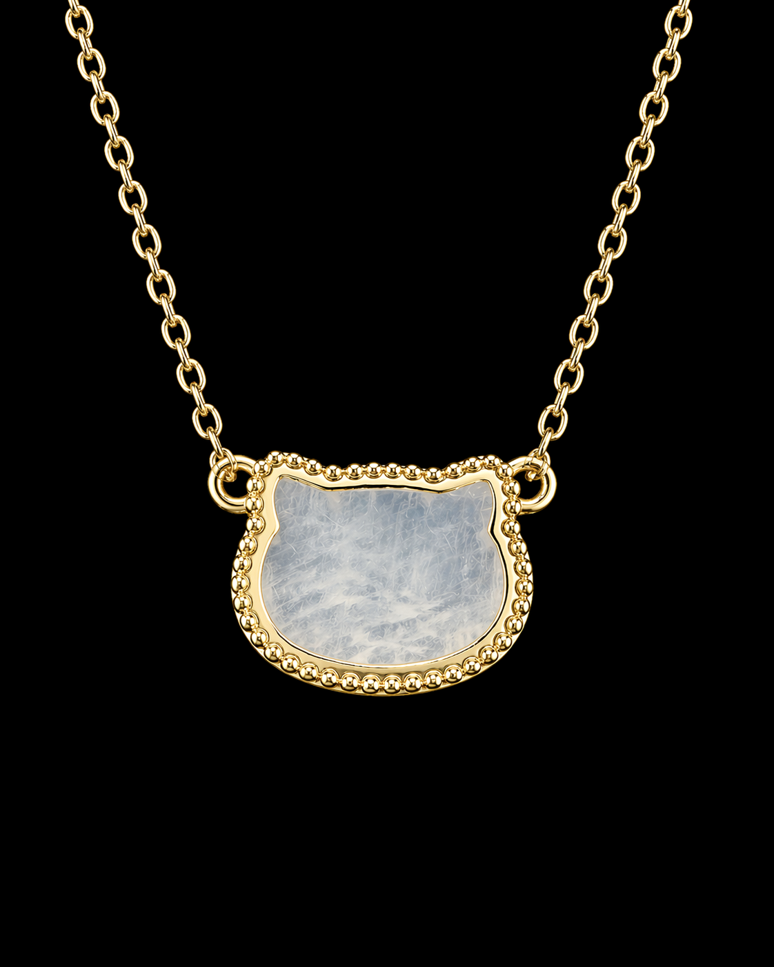 Moonstone Kitty Cleef Necklace