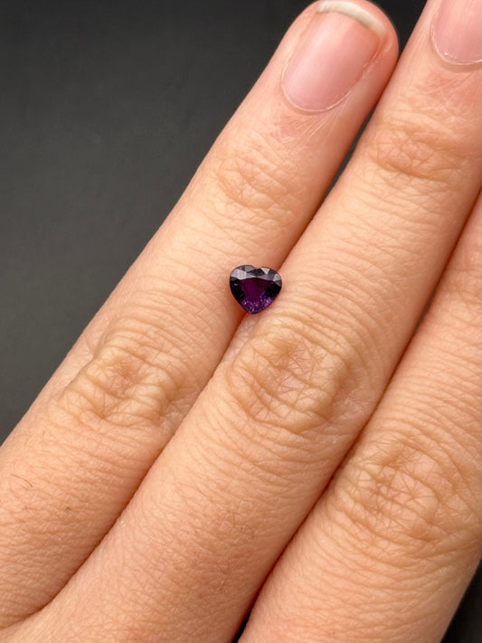 Purple Sapphire (heart) - .61 ct