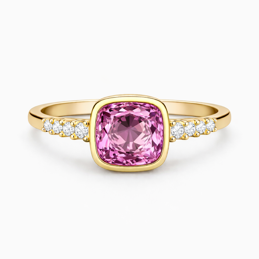Alison Lin Pink Spinel Bezel Set Ring