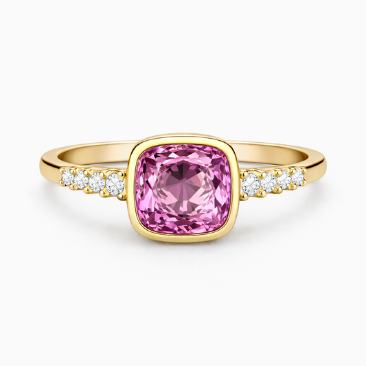 Alison Lin Pink Spinel Bezel Set Ring