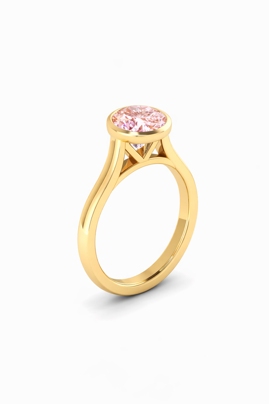 2ct Lab Diamond Bezel Ring