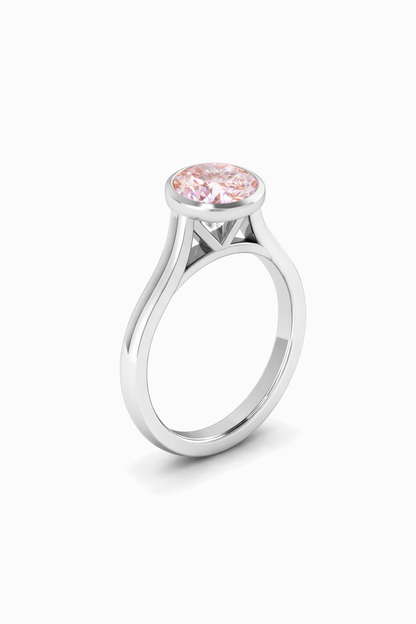 2ct Lab Diamond Bezel Ring