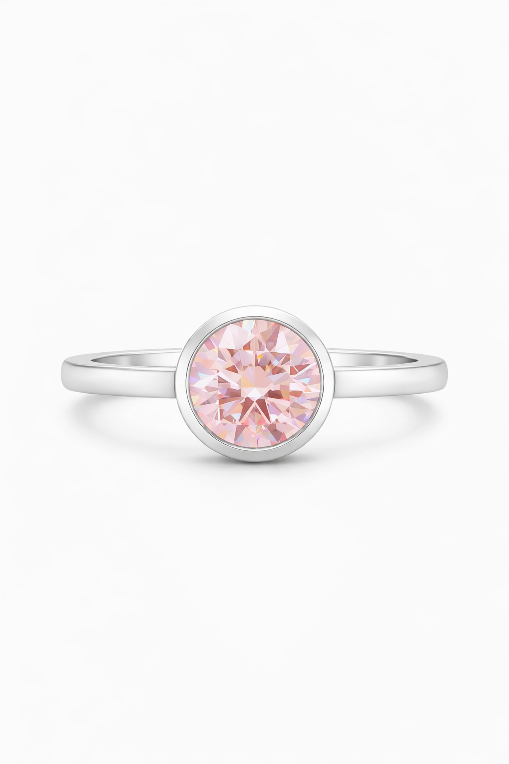 2ct Lab Diamond Bezel Ring