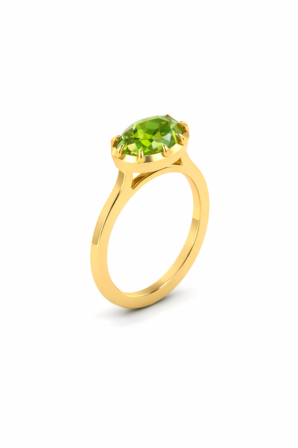 East-West Peridot Ring