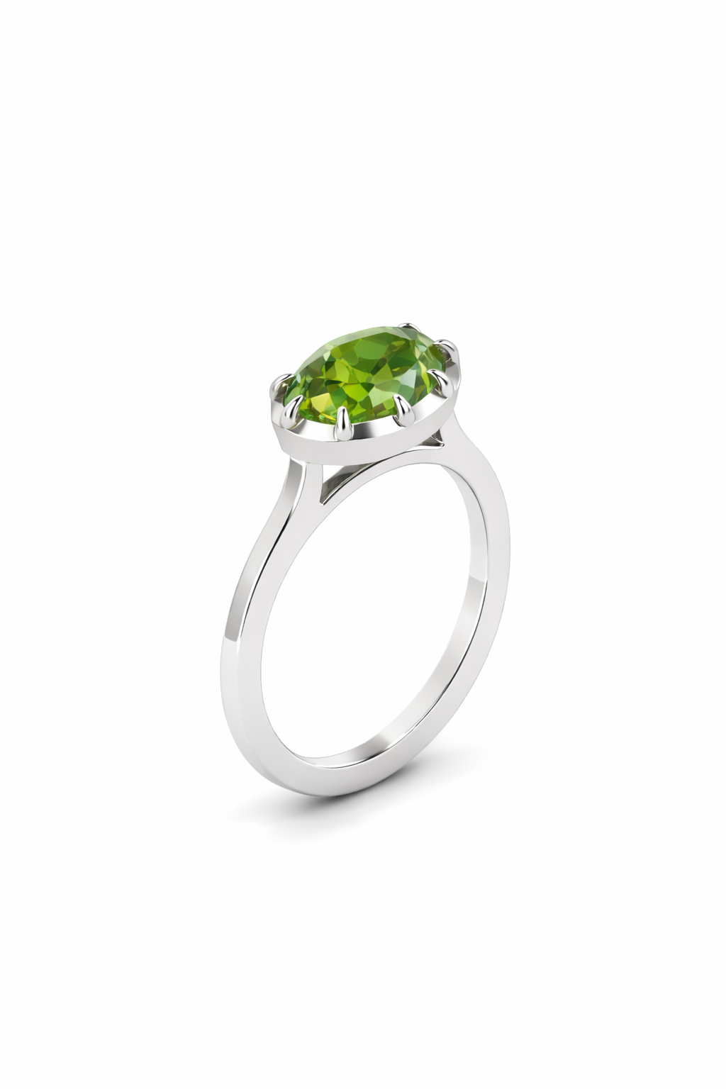 East-West Peridot Ring