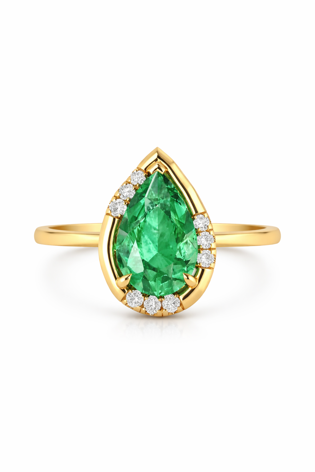 Colombian Emerald Pear Shape Ring