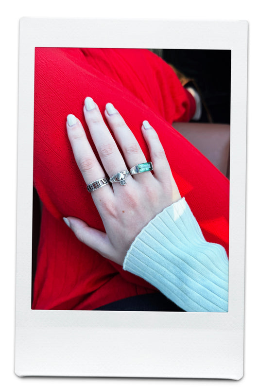 Alison Lin Half Bezel Tourmaline Signet Ring