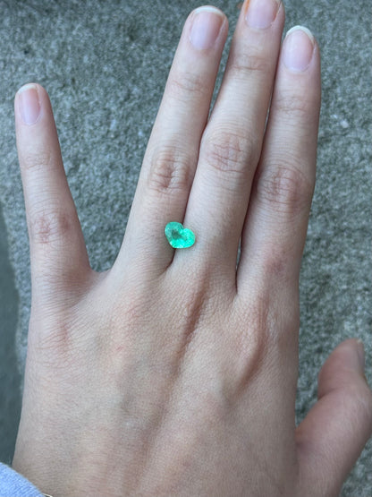 Colombian Emerald (heart) - .95 ct
