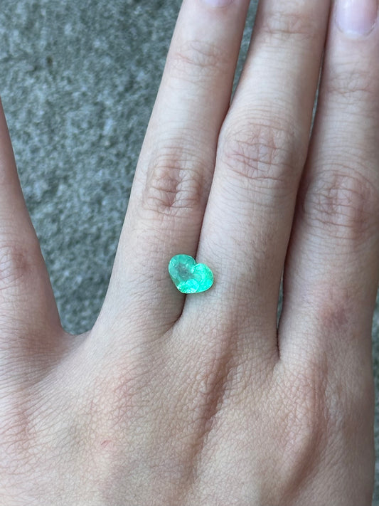 Colombian Emerald (heart) - .95 ct