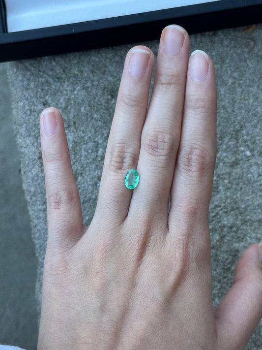 Colombian Emerald (oval) - .9 ct