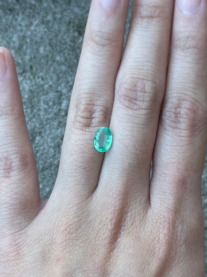 Colombian Emerald (oval) - .9 ct