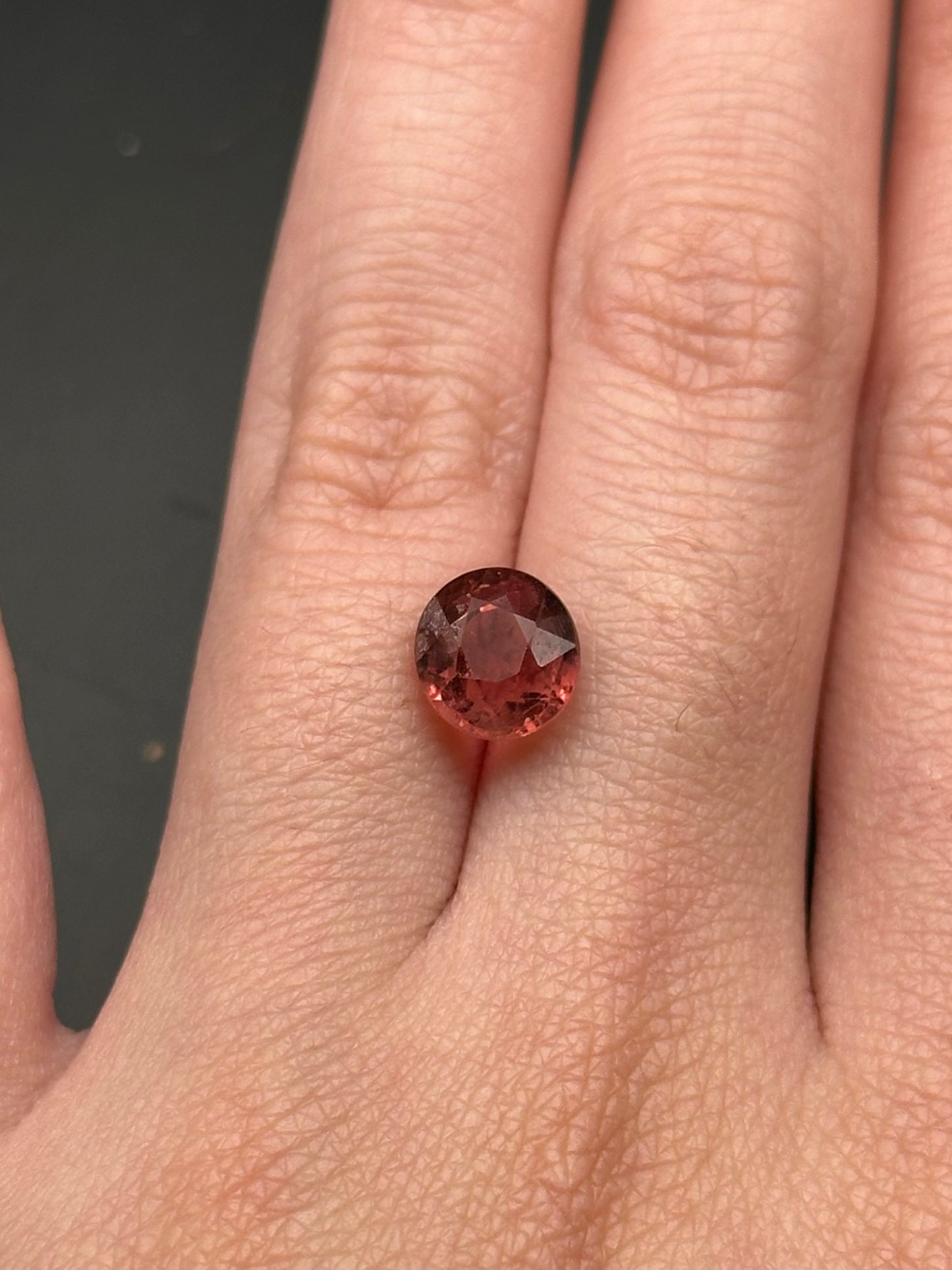 Peachy Pink Tourmaline (oval) - 2.28 ct